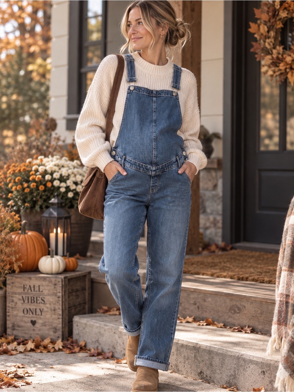 Gap Maternity Size Small Classic Blue Denim Overalls - Relaxed Jeans